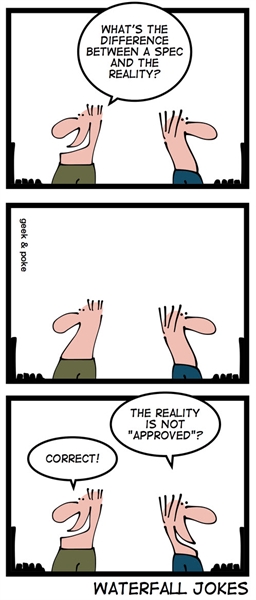 Humor - Cartoon: Functional Specification vs. Reality